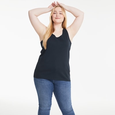 Cami en coton biologique Femmes+ - JF Bleu nuit