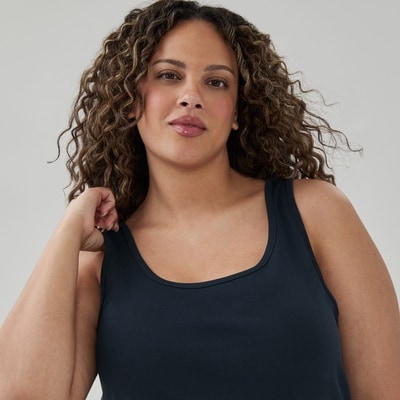 Cami en coton biologique Femmes+ - JF Bleu nuit