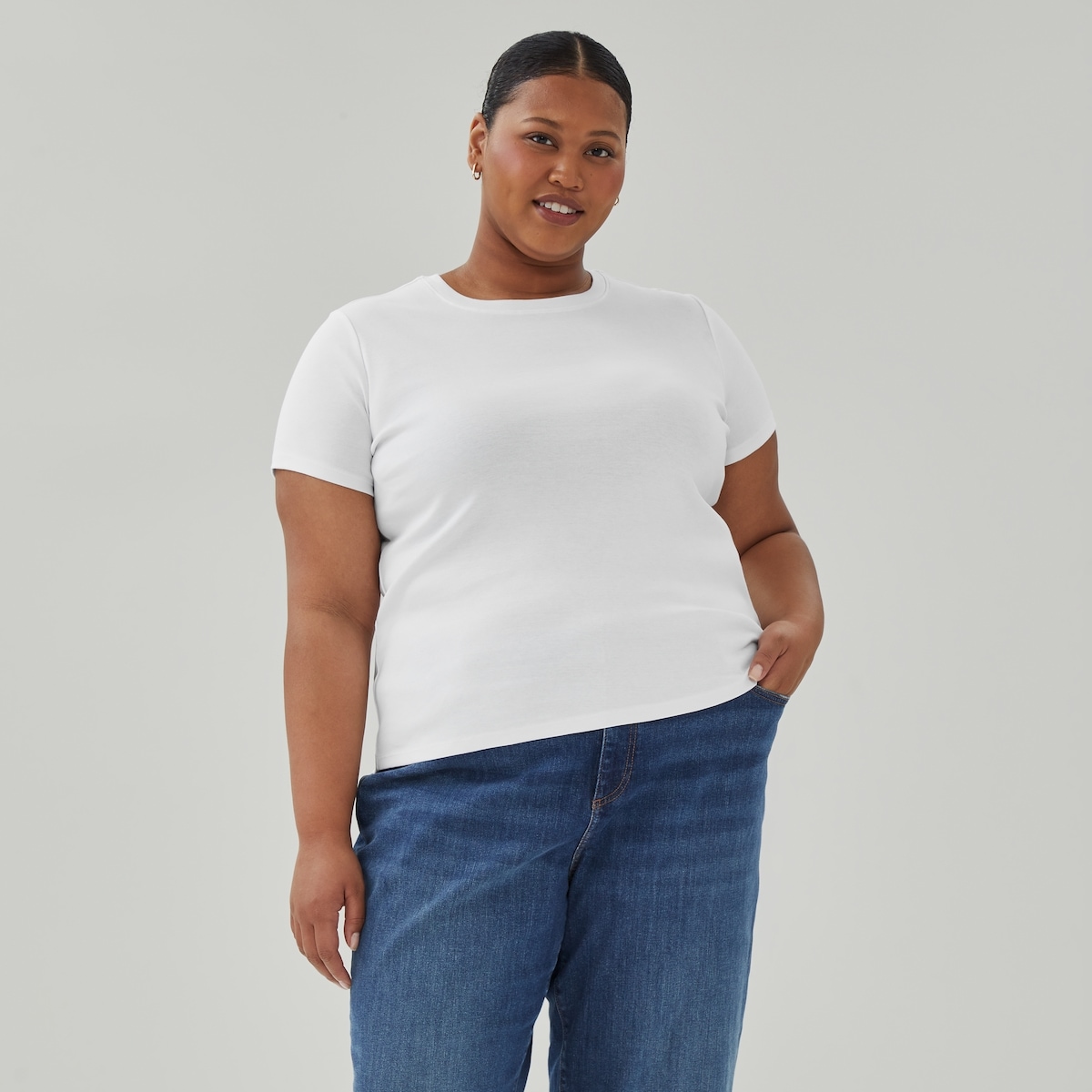 Women+ Organic Cotton Crew Neck T-Shirt - White