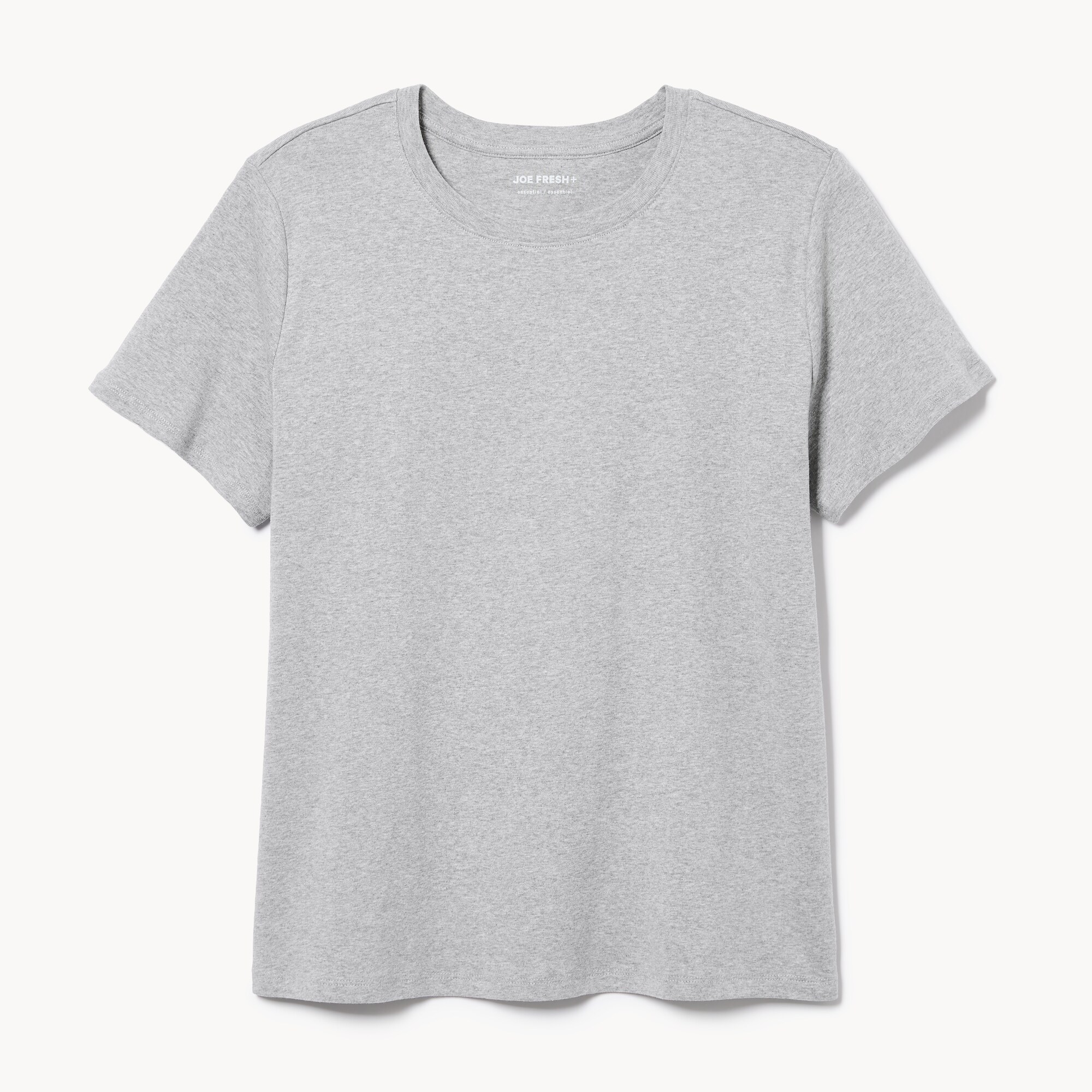 Women+ Organic Cotton Crew Neck T-Shirt in Light Grey Mix from Joe