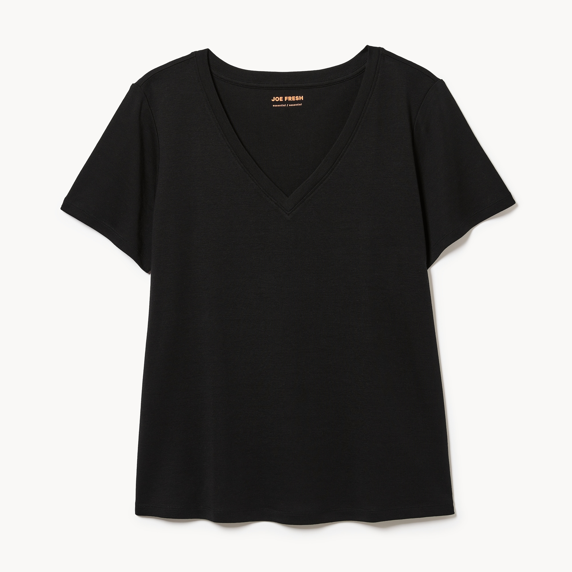 T-shirt à col en V en coton biologique Femmes+