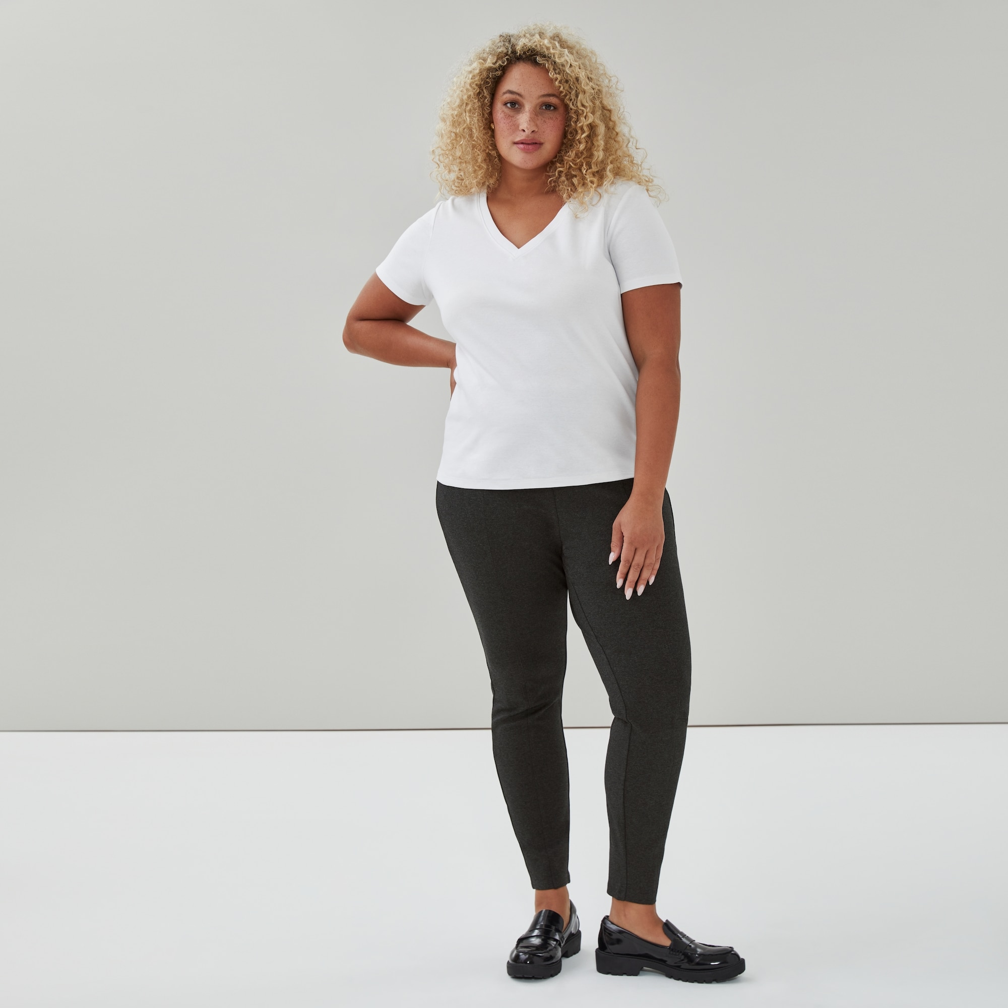 Women+ Organic Cotton V-Neck T-Shirt