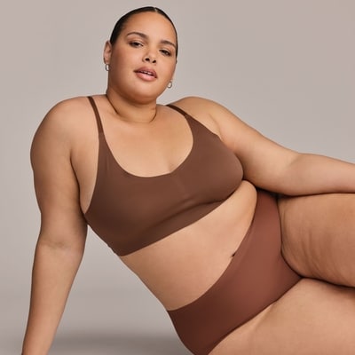 Brassière invisible à col en V pour femmes+ - Ombre