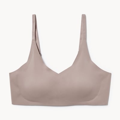 Brassière invisible à col en V pour femmes+ - Gris Pierre