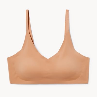 Brassière invisible à col en V pour femmes+ - argile