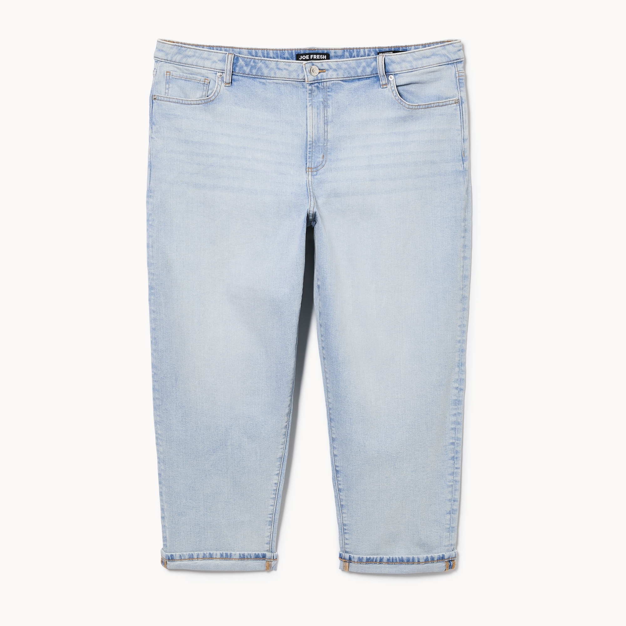Jean taille mi-haute à coupe décontractée Femmes+
