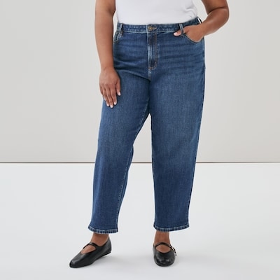 Women+ Mid Rise Relaxed Fit Jean - Dark Wash