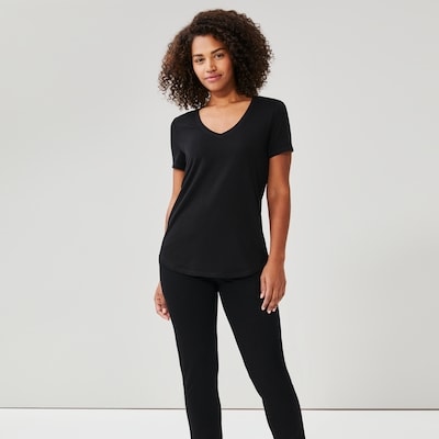 V-Neck Active Tee - Black