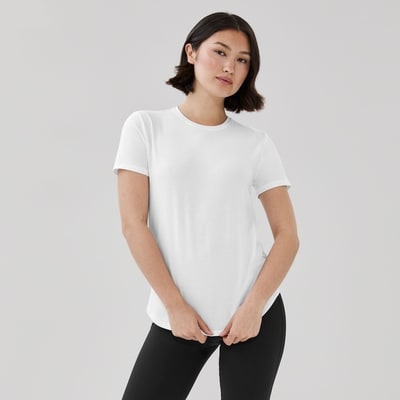 Crew Neck Active Tee - White