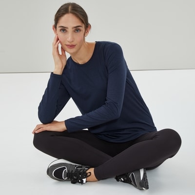 Active Long Sleeve - Navy Mix