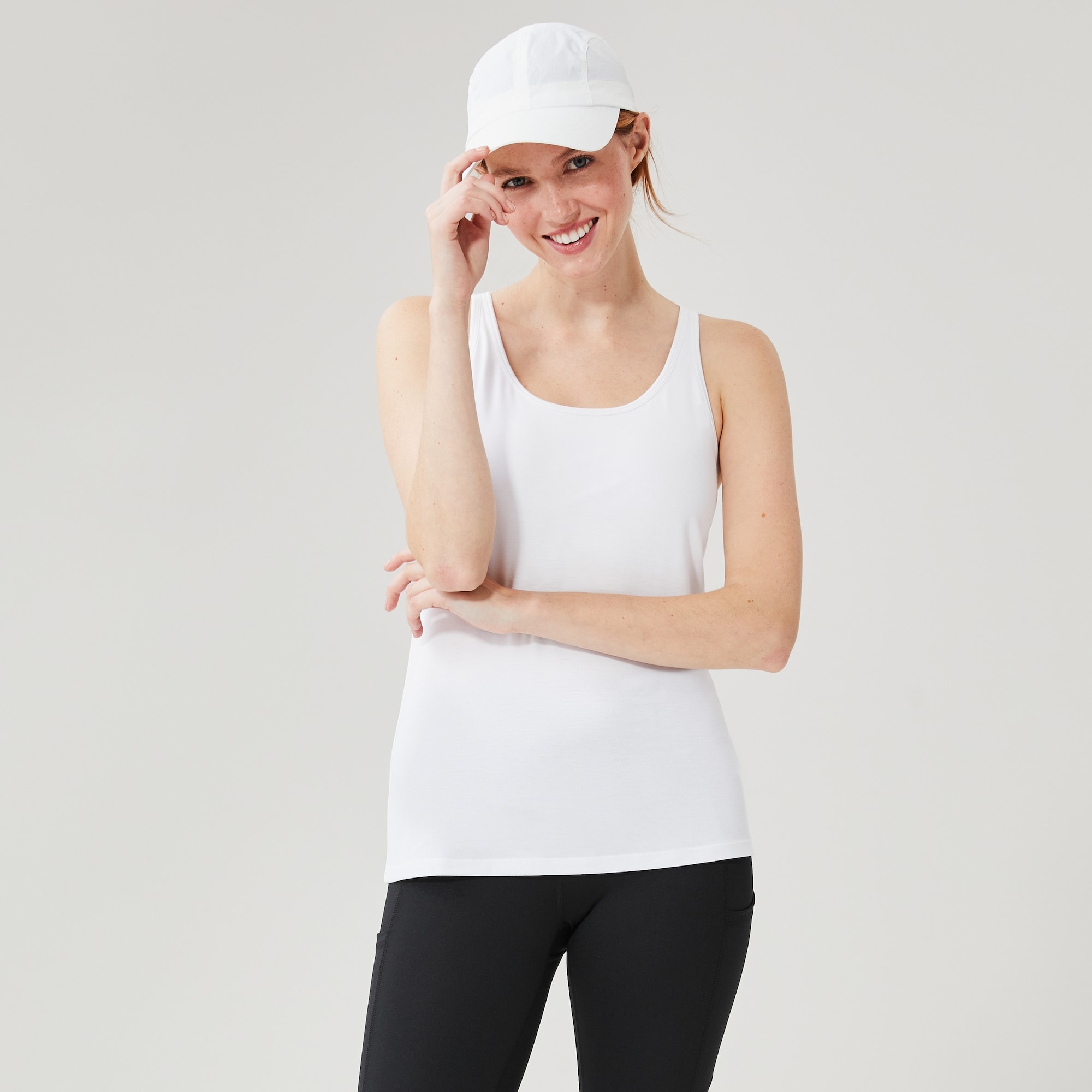 Strappy Active Tank in White from Joe Fresh