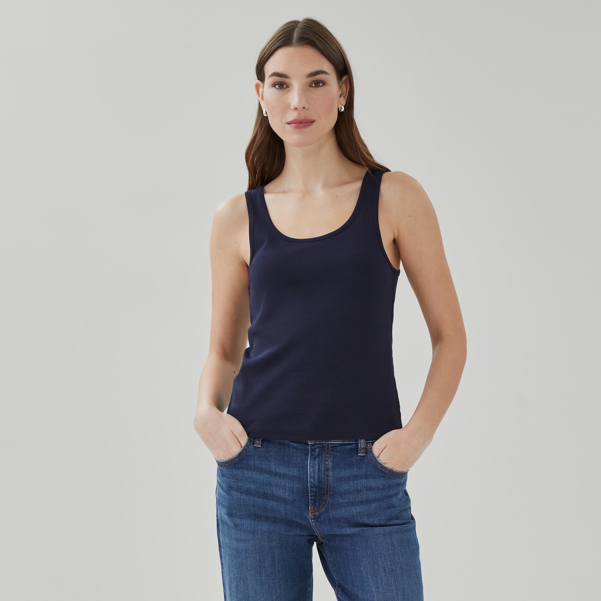 Cami en coton biologique in JF Bleu nuit from Joe Fresh