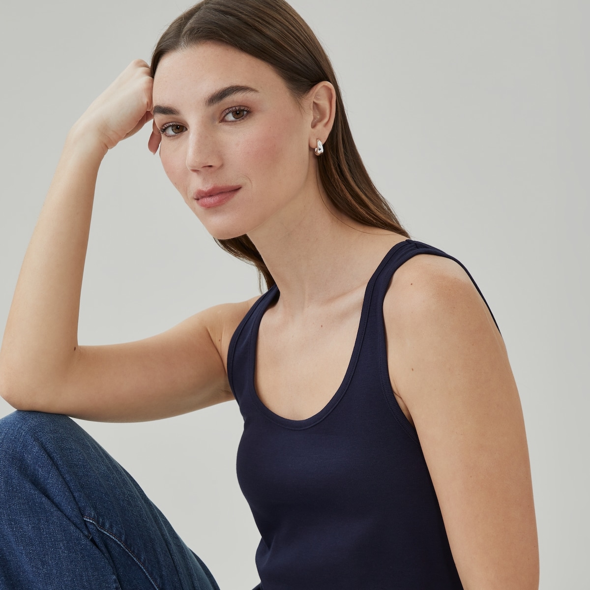 Organic Cotton Tank - Jf Midnight Blue