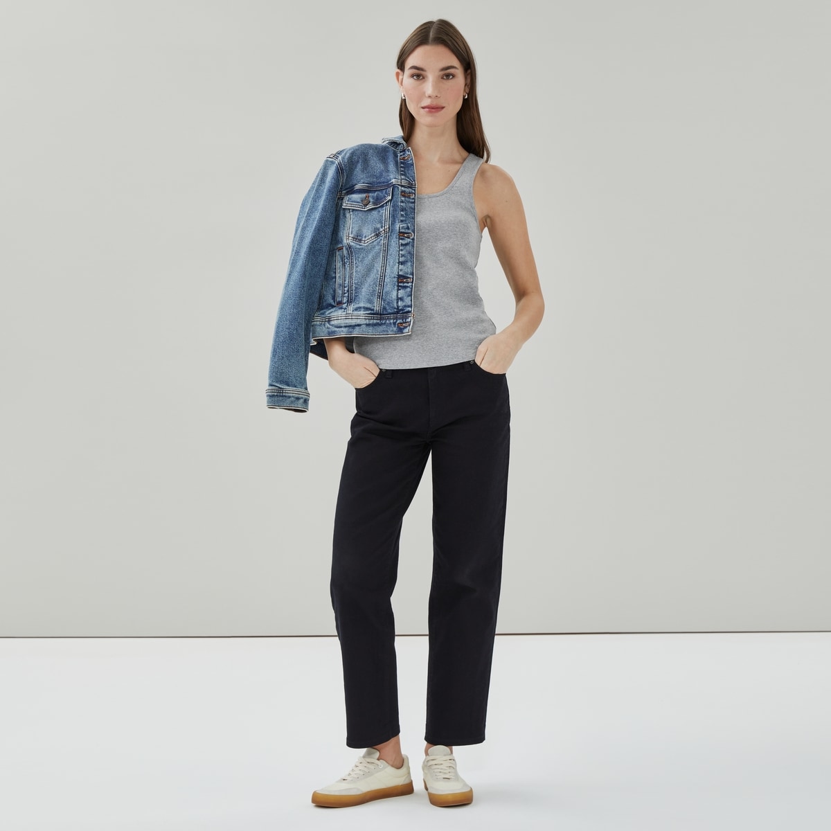 Organic Cotton Tank - Light Grey Mix