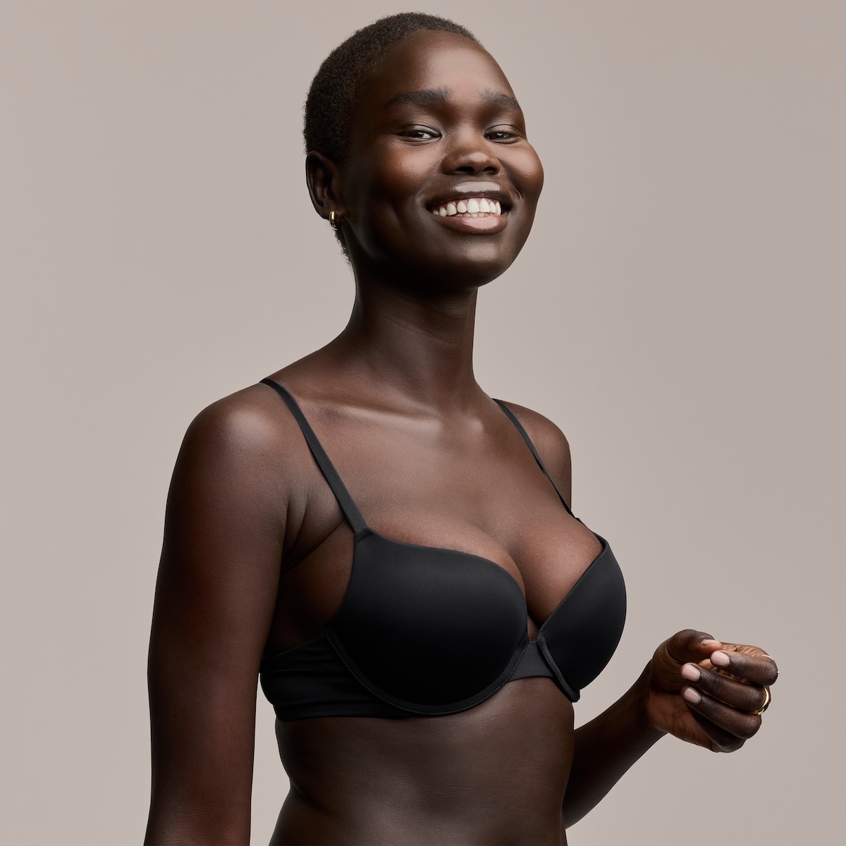 Padded Push Up Bra - Onyx