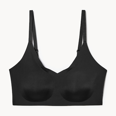 No Show V-Neck Bralette - Onyx
