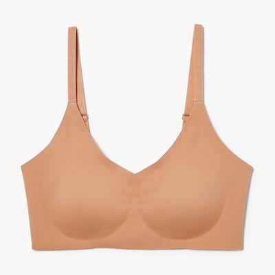 No Show V-Neck Bralette - Clay