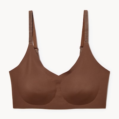 No Show V-Neck Bralette - Umber
