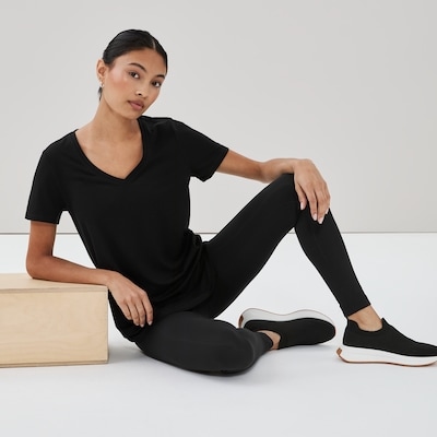 Active V-Neck T-Shirt - Black