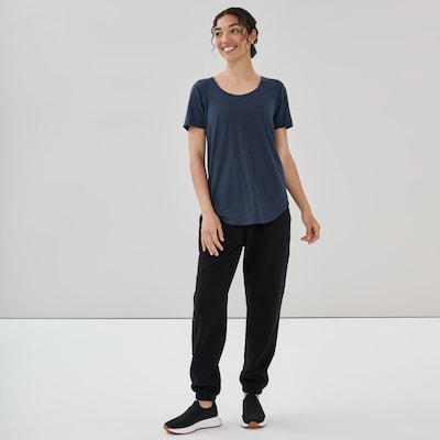 Active Scoop Neck T-Shirt - Navy Mix