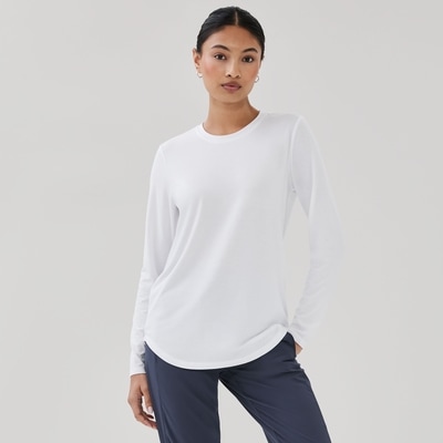 Active Long Sleeve Top - White