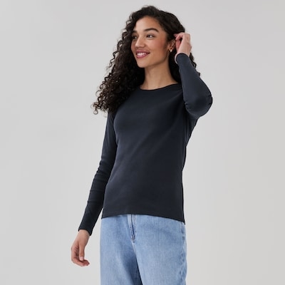 Organic Cotton Long Sleeve Top - JF Midnight Blue