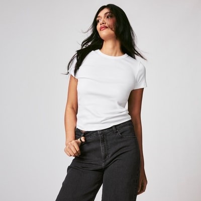 Joe Fresh T-shirt côtelé à coupe ajustée 1 ea, 16,00 $/1ch