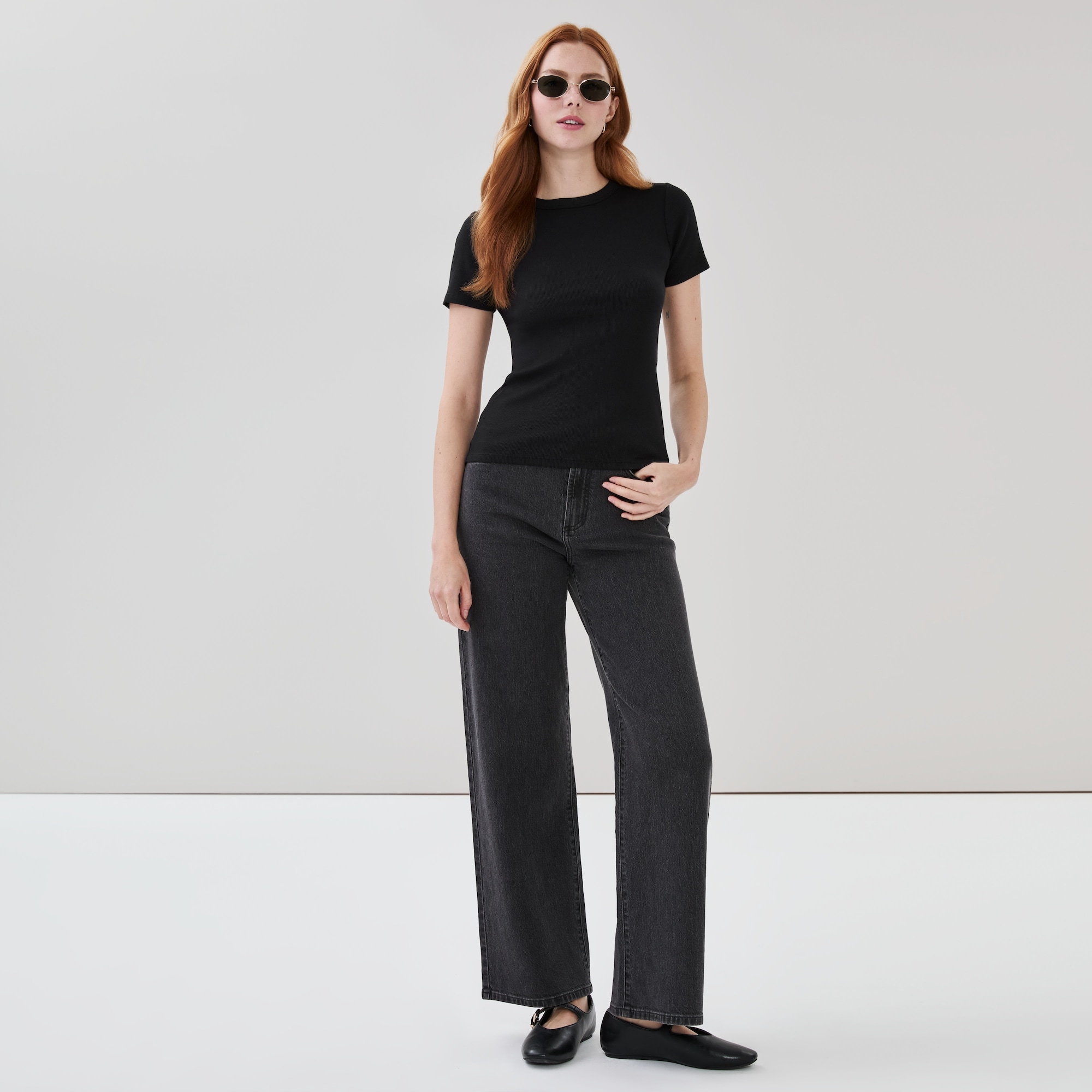 Slim-Fit Ribbed T-Shirt