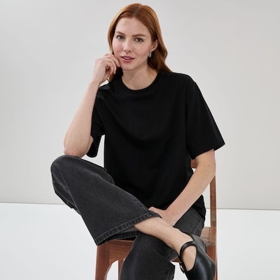 T-shirt ample - Noir JF