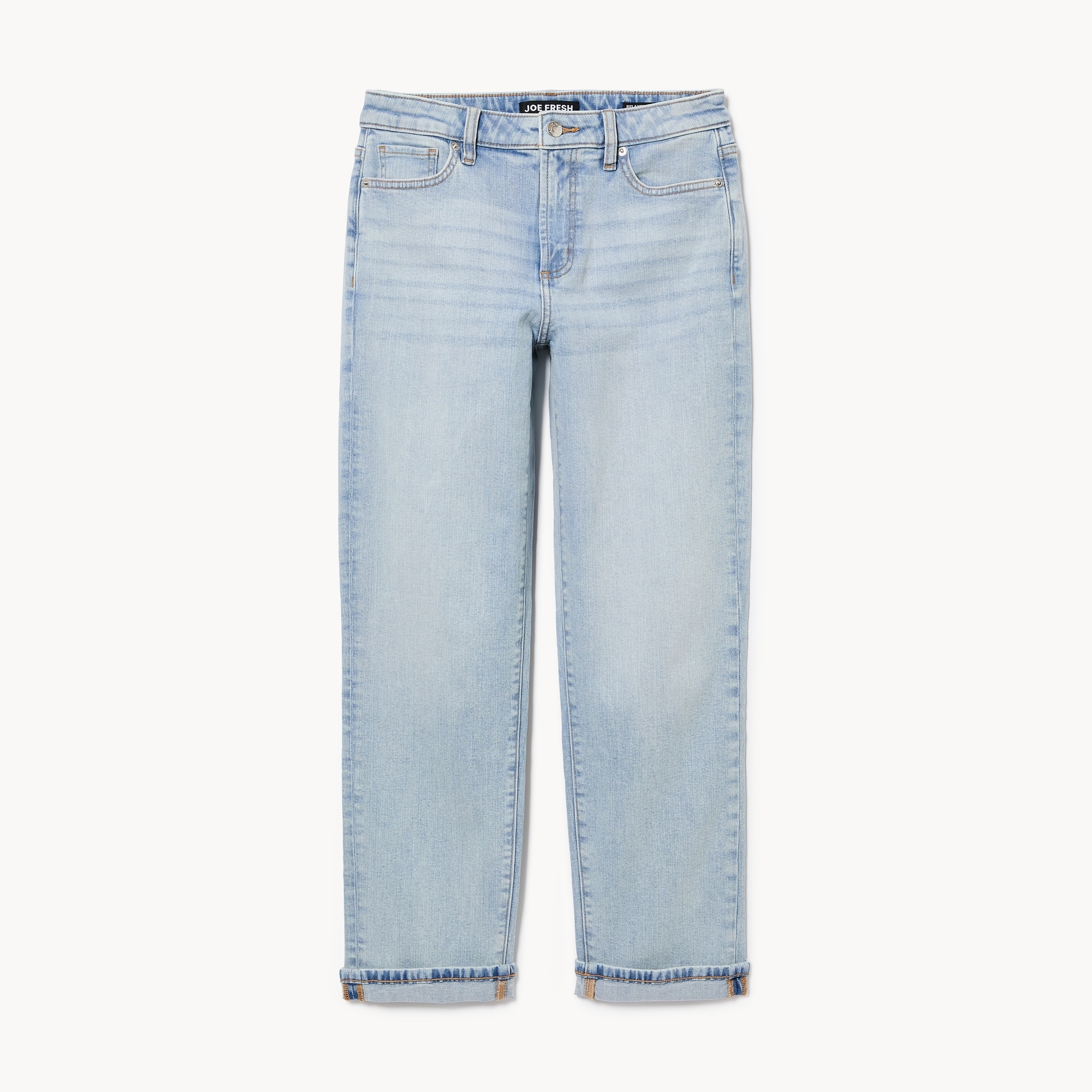 Jean à taille mi-haute à coupe décontractée