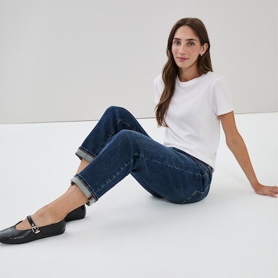 Mid Rise Relaxed Fit Jean - Dark Wash