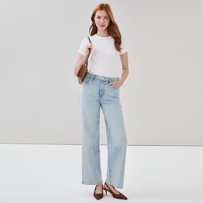 High Rise Wide Leg Jean - Light Wash