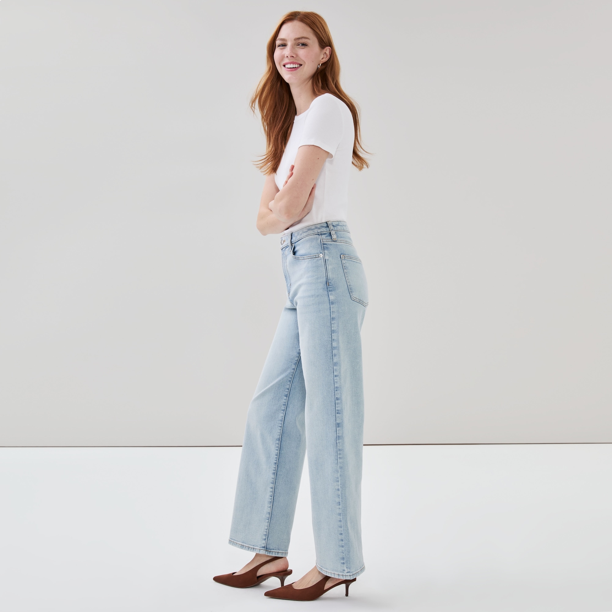 High Rise Wide Leg Jean