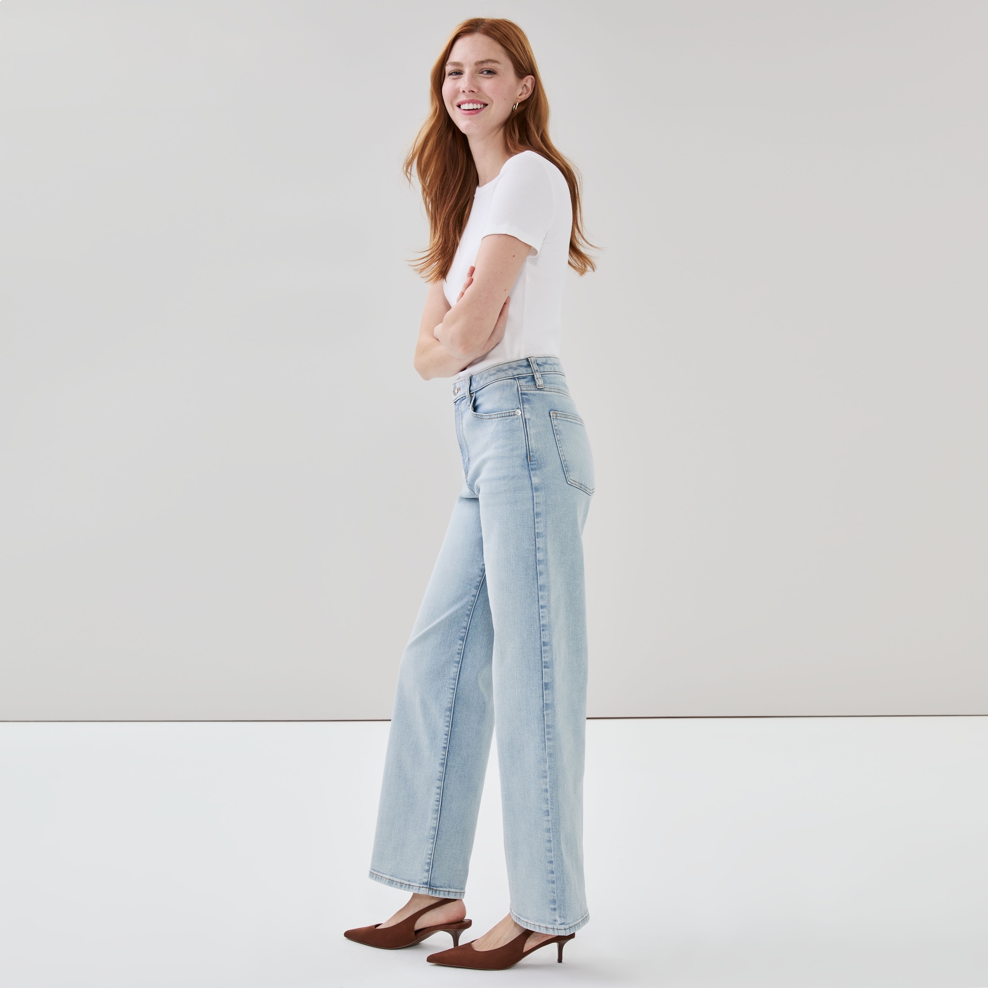 High Rise Wide Leg Jean