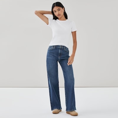 High Rise Wide Leg Jean - Dark Wash