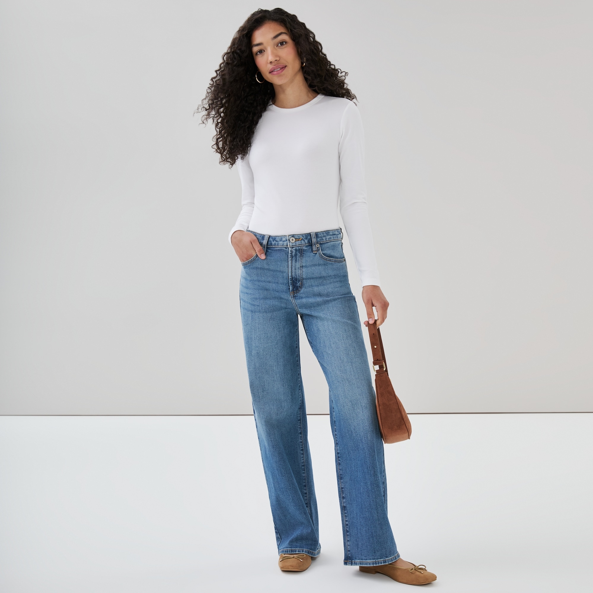 High Rise Wide Leg Jean