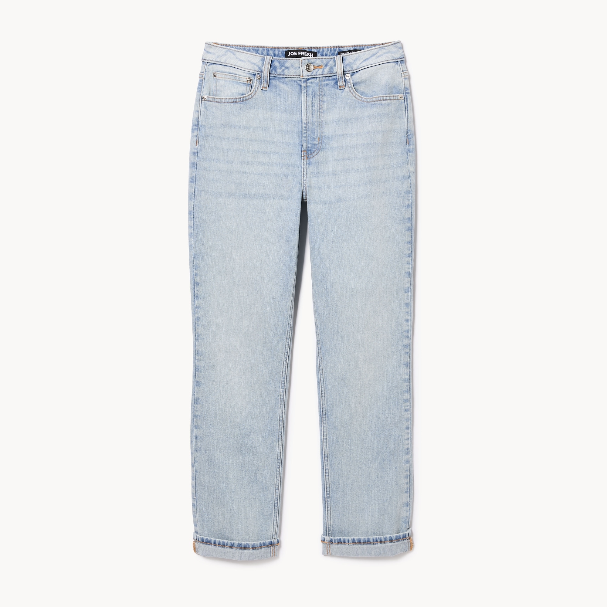 Jean à taille haute et à jambe droite