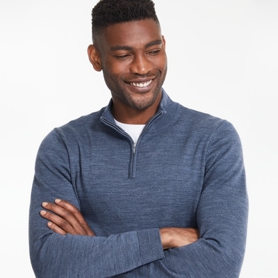 Joe Fresh Men's Premium Quarter-Zip Merino Sweater 1 ea, $69.00/1ea