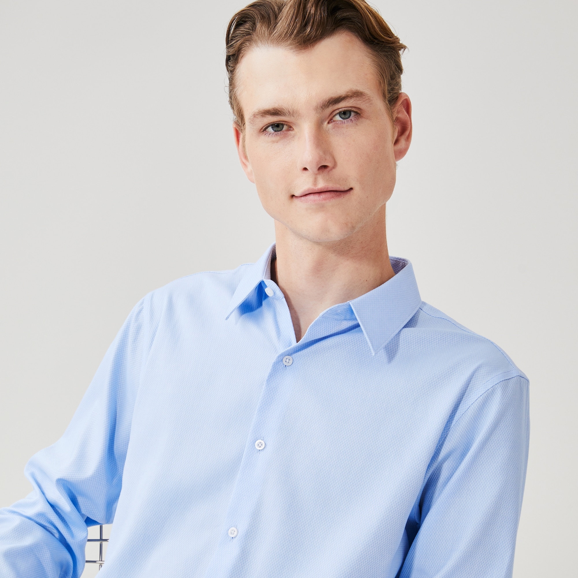 Men's Premium Dress Shirt in Light Blue from Joe Fresh