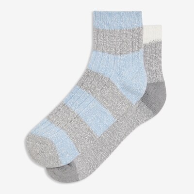 2 Pack Quarter-Crew Boot Socks - Grey
