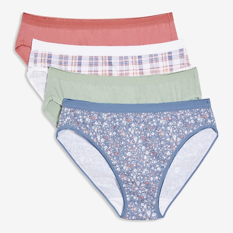 4 Pack High-Cut Briefs