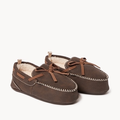 Toddler Boys' Loafer Slippers - Brown