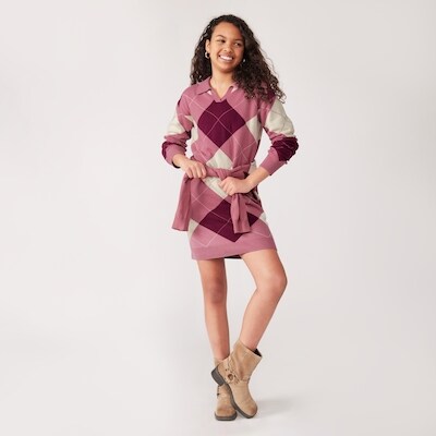 Kid Girls' Polo Sweater Dress