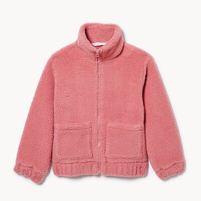 Kid Blush Teddy Fleece Jacket - Pink