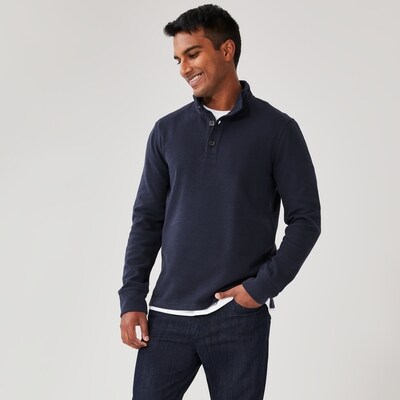 Chandail quart de bouton pour hommes