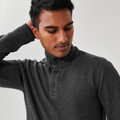 Men's Quarter Button Pullover