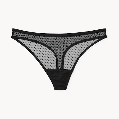Mesh Thong - Black