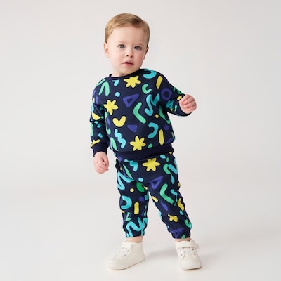 Ensemble imprimé 2 pièces Crayola pour tout-petits - Marine foncé