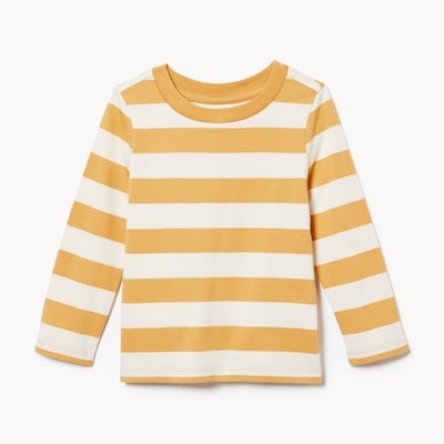 Baby Striped Long Sleeve Top - Mustard