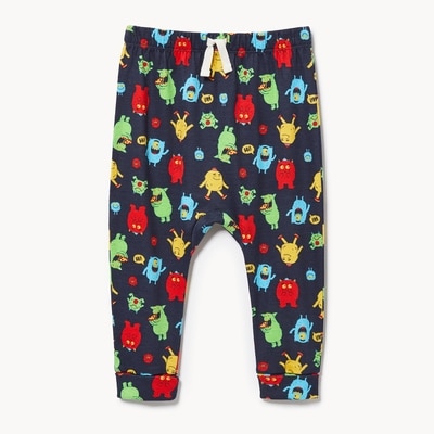 Baby Boys' Printed Harem Pant - Dark Navy